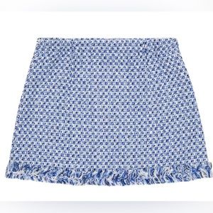 Il Gufo blue cotton tweed skirt girls size 6